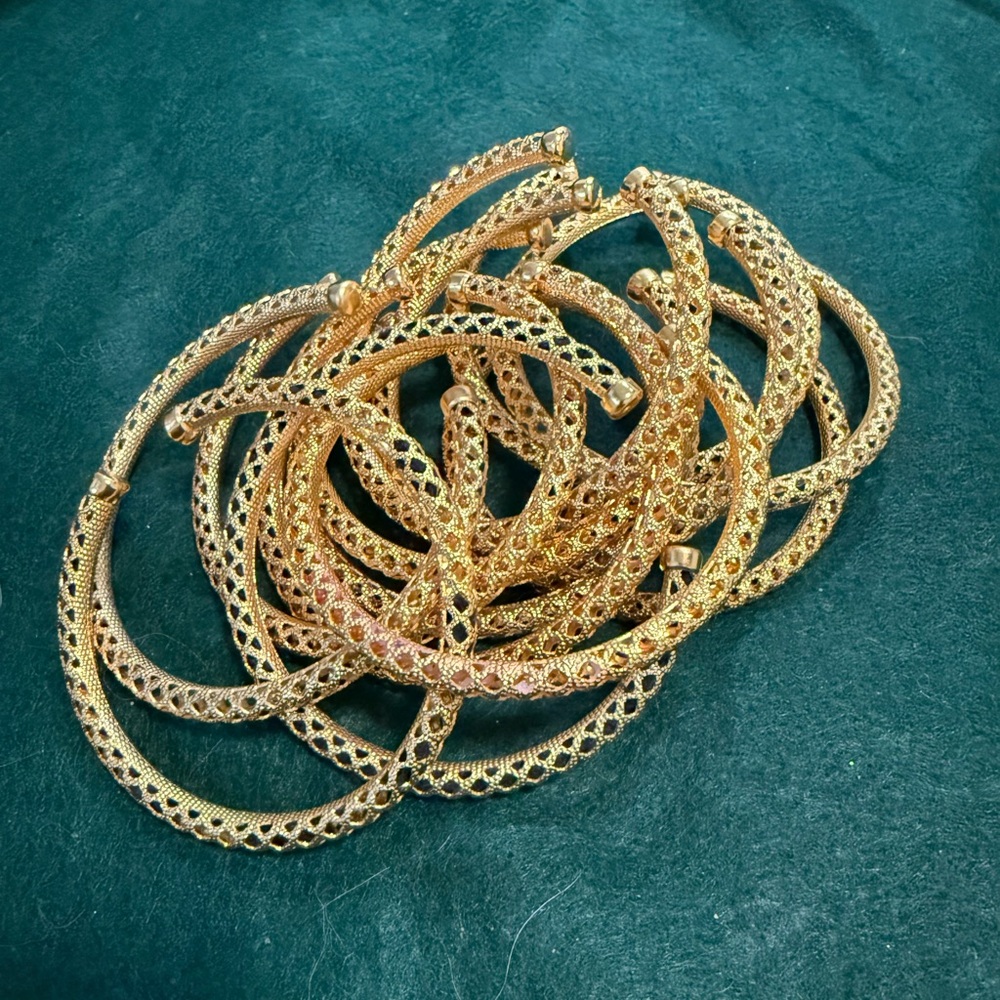 Shiny Gold Bracelet lot Vintage